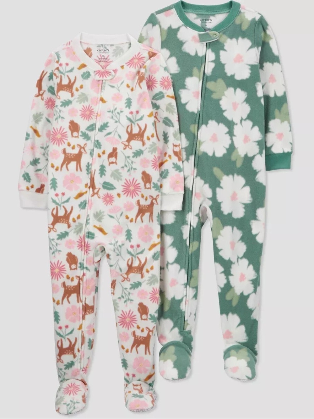 NWOT ✨ 4-Pack Carter's Baby Girl Just One You Fleece Footed Pajamas - Size: 18 M